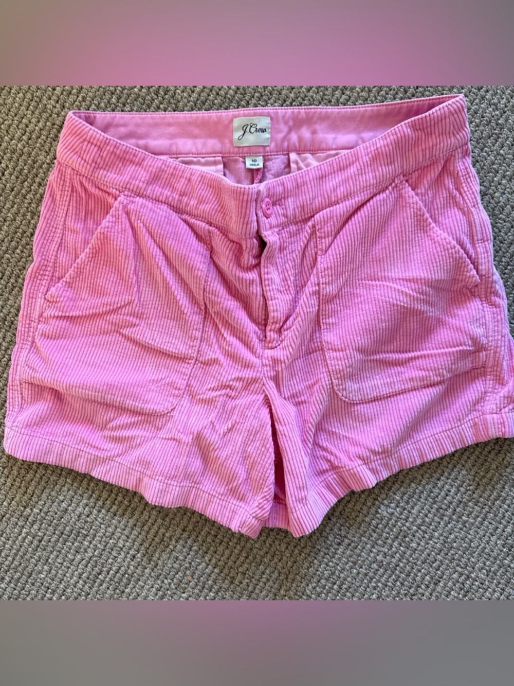 J. Crew Bubblegum Pink Corduroy Bermuda Shorts